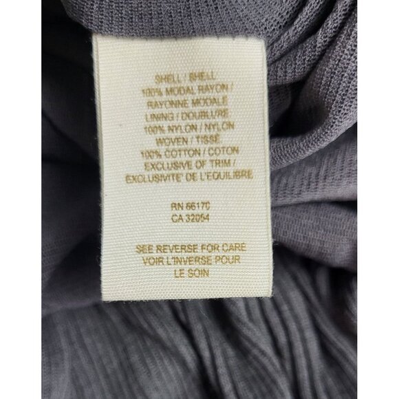 Free People New Romantics Gray Ribbed Lace Draped Tank Top Size Small - Picture 8 of 10